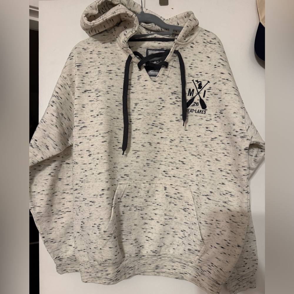 Speckled Hooded Sweatshirt - Cream
